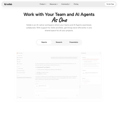 Kollab - Organización y Automatización AI Tool Screenshot