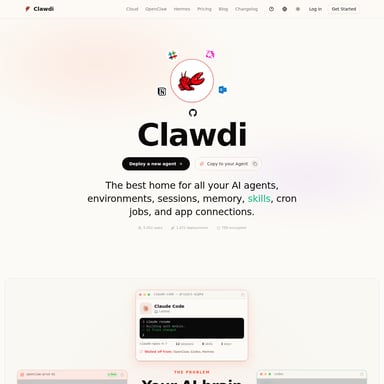 Clawdi - 組織化と自動化 AI Tool Screenshot