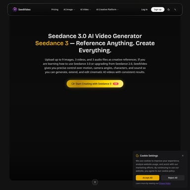 SeedVideoAI - Image Generator AI Tool Screenshot