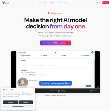 QuickCompare by Trismik - コードとIT AI Tool Screenshot