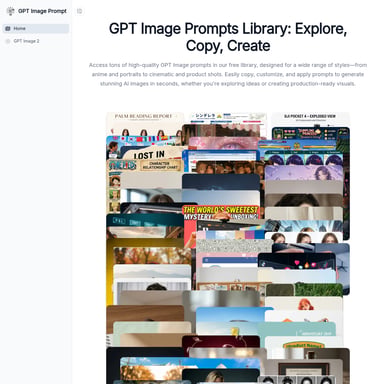 GPT Image Prompt - 画像生成 AI Tool Screenshot