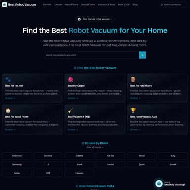 Best Robot Vacuum - Электронная Коммерция AI Tool Screenshot