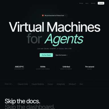 Huddle01 VMs - Code & IT AI Tool Screenshot