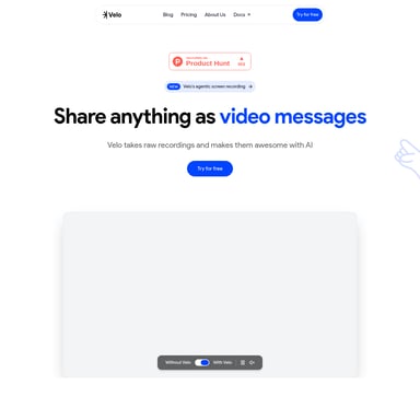 Velo 2.0 - Video AI Tool Screenshot