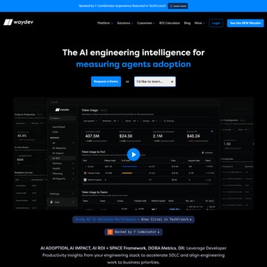Waydev Agent - Código e IT AI Tool Screenshot