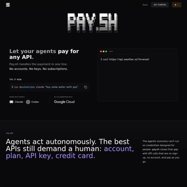 pay.sh - Finanzen AI Tool Screenshot