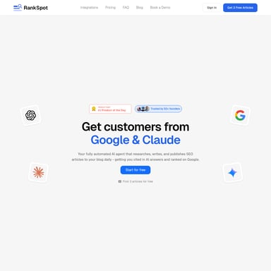 RankSpot - SEO AI Tool Screenshot