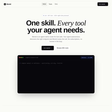 Monid 2.0 - Organisation und Automatisierung AI Tool Screenshot