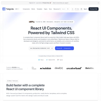Tailgrids 3.0 - Web Design AI Tool Screenshot