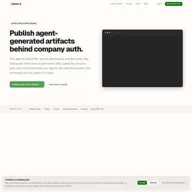 display.dev - 코드 및 IT AI Tool Screenshot