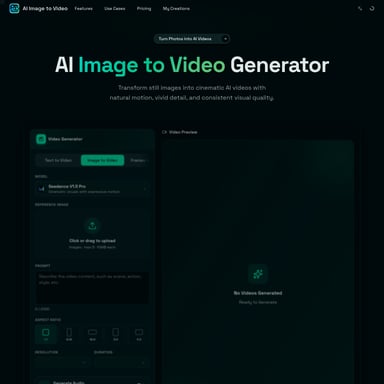 AI Image to Video art - 视频 AI Tool Screenshot