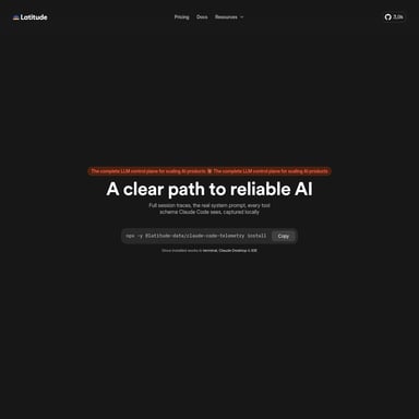 Latitude for Claude Code - Code & IT AI Tool Screenshot