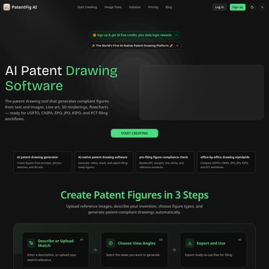 PatentFig AI - Generowanie Pomysłów AI Tool Screenshot