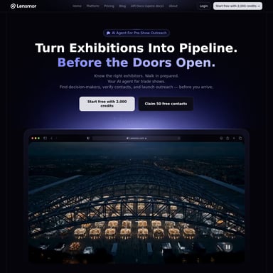 Lensmor - Sales & Marketing AI Tool Screenshot