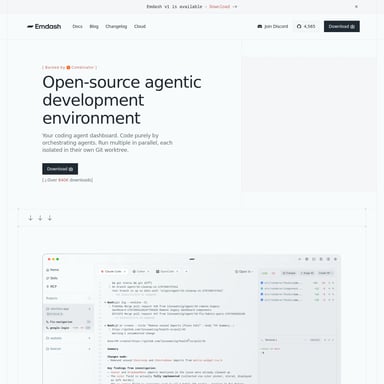 Emdash - Code & IT AI Tool Screenshot
