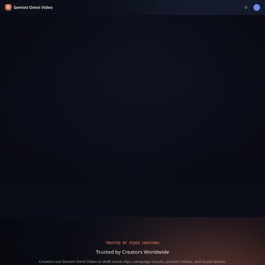 Gemini Omini Video - Video AI Tool Screenshot