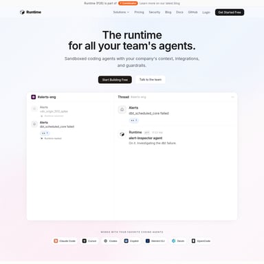 Runtime - Code & IT AI Tool Screenshot