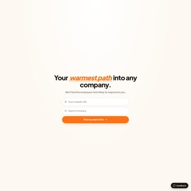 WarmIntro - 销售与市场营销 AI Tool Screenshot