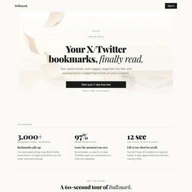 Bulkmark - Organización y Automatización AI Tool Screenshot