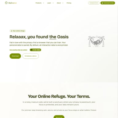 Oasis Browser for Mac - Productivity AI Tool Screenshot