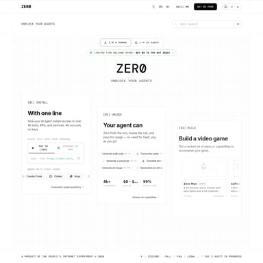 zero.xyz - Code & IT AI Tool Screenshot