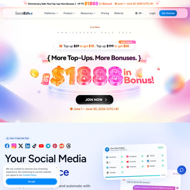 SocialEcho 2.0 - Sales & Marketing AI Tool Screenshot