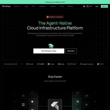 InsForge Backend Branching - Code & IT AI Tool Screenshot