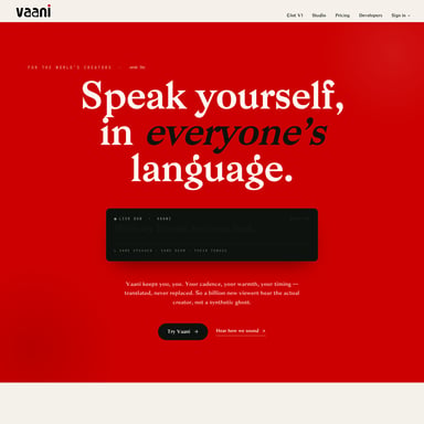 Vaani - Video AI Tool Screenshot