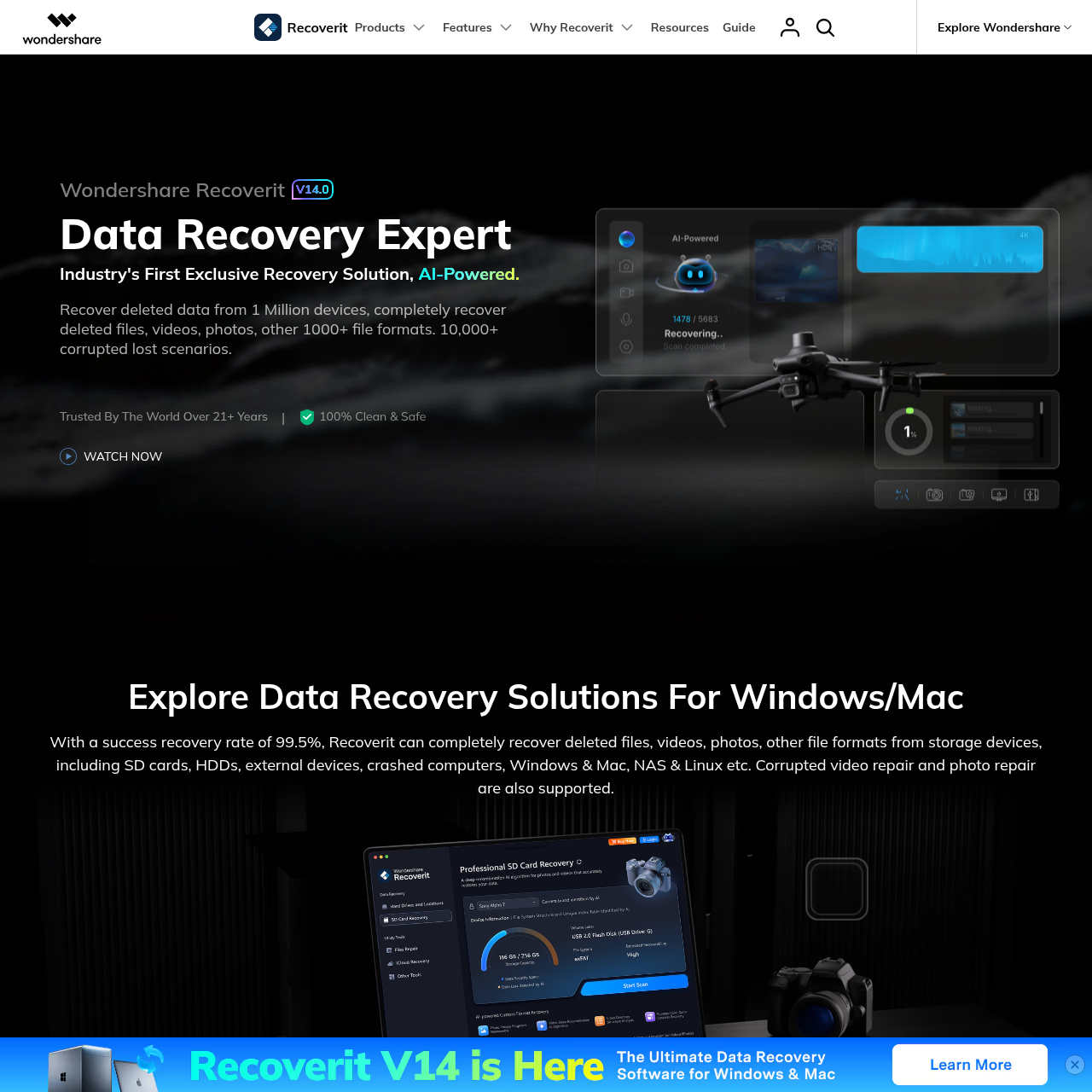 Wondershare Recoverit - 生产率 AI Tool Screenshot