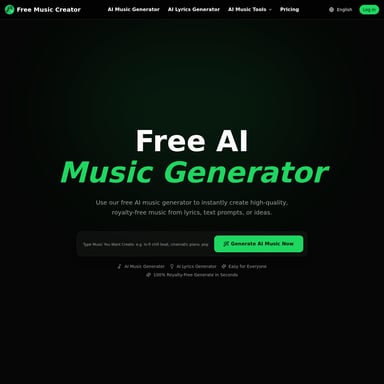 Free Music Creator AI - Music & Audio Generation AI Tool Screenshot
