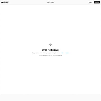 Vercel Drop - 코드 및 IT AI Tool Screenshot