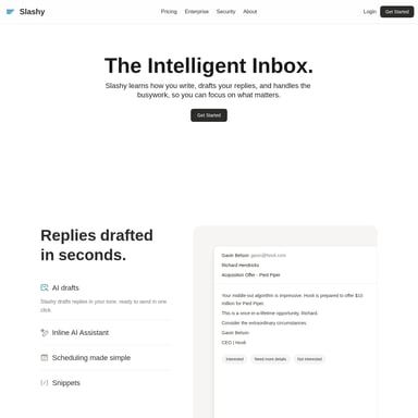 Slashy - Productivity AI Tool Screenshot