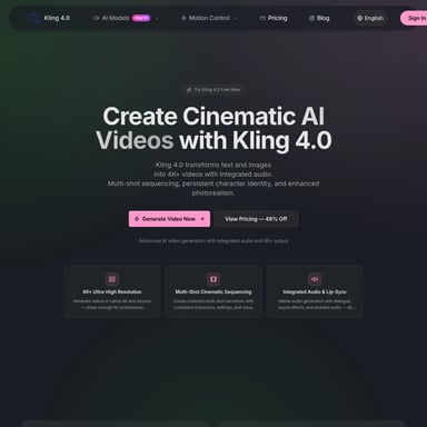 kling 4 - Video AI Tool Screenshot
