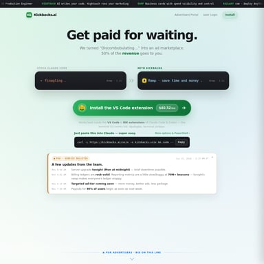 Kickbacks.ai - コードとIT AI Tool Screenshot