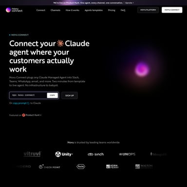 Novu Connect - Chat Bot AI Tool Screenshot
