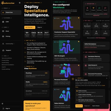 MakersClaw - Organization & Automation AI Tool Screenshot