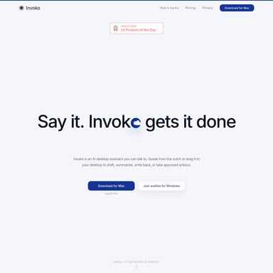 Invoko - Productivity AI Tool Screenshot