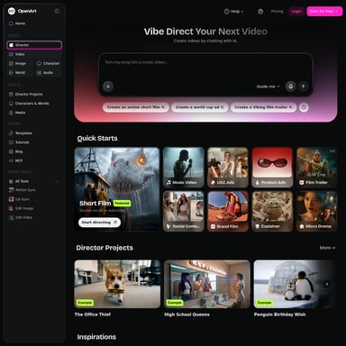 OpenArt Director - ビデオ AI Tool Screenshot