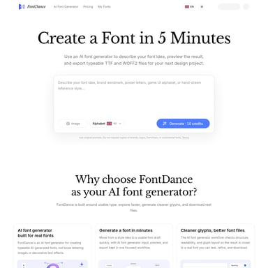 FontDance - Architectuur en Ontwerp AI Tool Screenshot