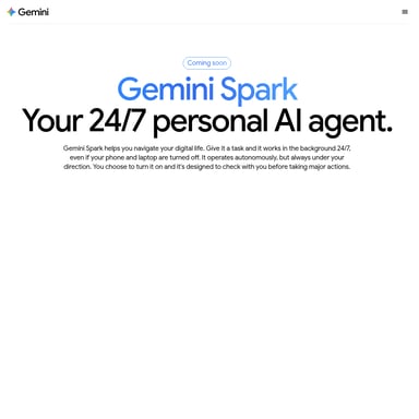 Gemini Spark - Organisatie en Automatisering AI Tool Screenshot