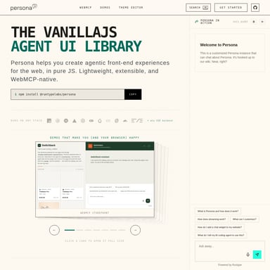 Persona.js - Code & IT AI Tool Screenshot