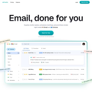 Supafax - Productivity AI Tool Screenshot