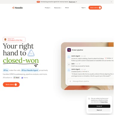 Needle - Verkoop en Marketing AI Tool Screenshot