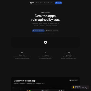 Glaze by Raycast - 코드 및 IT AI Tool Screenshot
