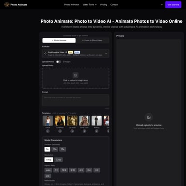 Photo Animate - 비디오 AI Tool Screenshot