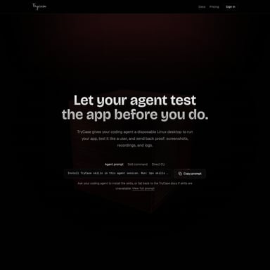 TryCase - Code & IT AI Tool Screenshot