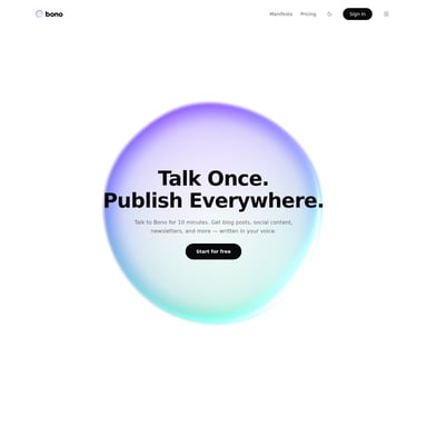 Bono AI - Sales & Marketing AI Tool Screenshot