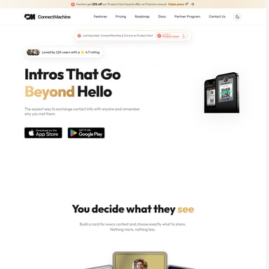 ConnectMachine 2.0 - Sales & Marketing AI Tool Screenshot