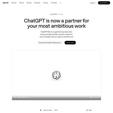 ChatGPT Work - Productivity AI Tool Screenshot