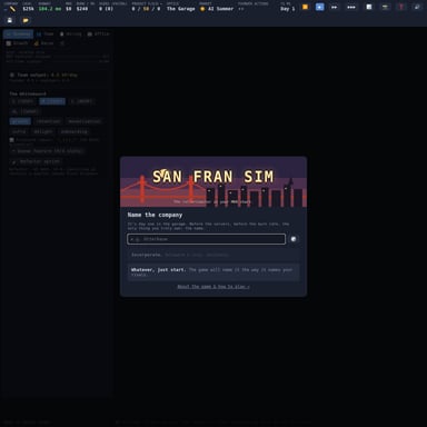 San Fran Sim - Jeux AI Tool Screenshot